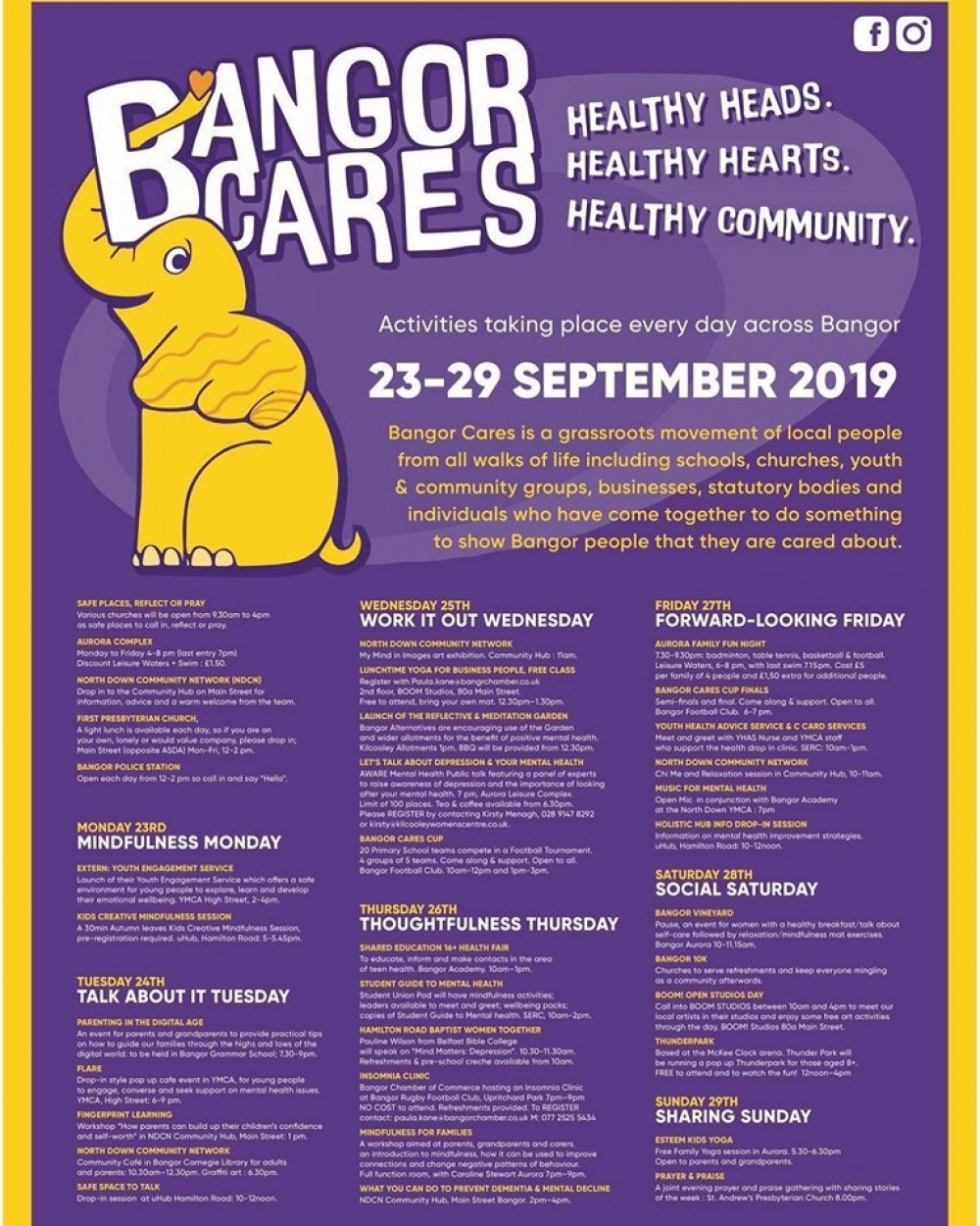 AWARE to take part of Bangor Cares week 23-29 September 2019