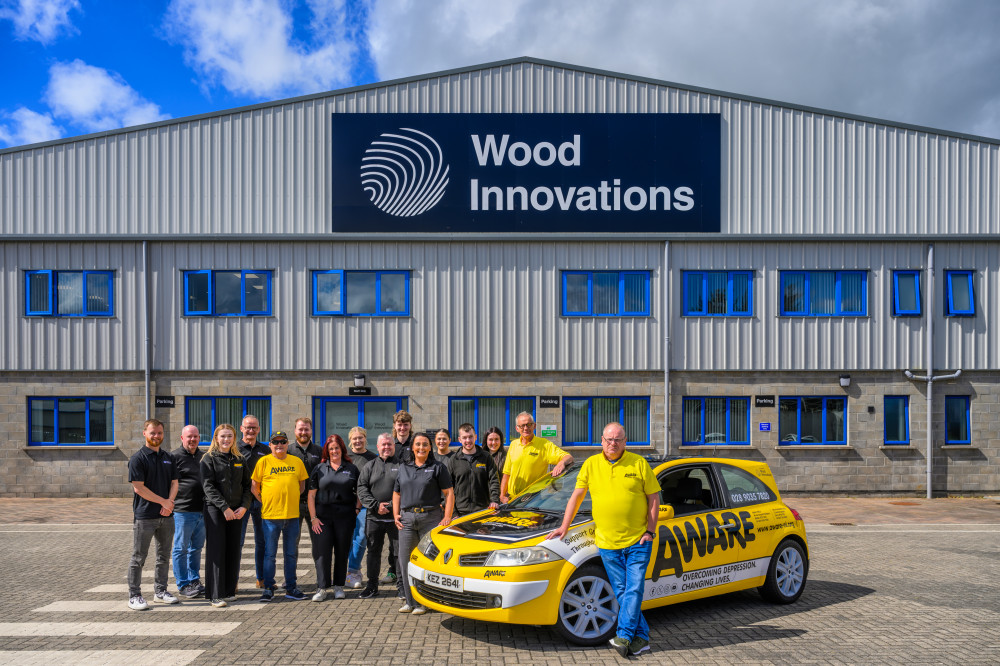 That's a wrap! Wood Innovations show their support for AWARE NI