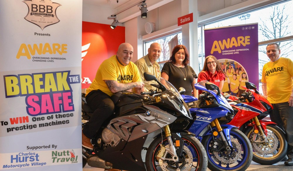 Break the safe to win a motorcycle!