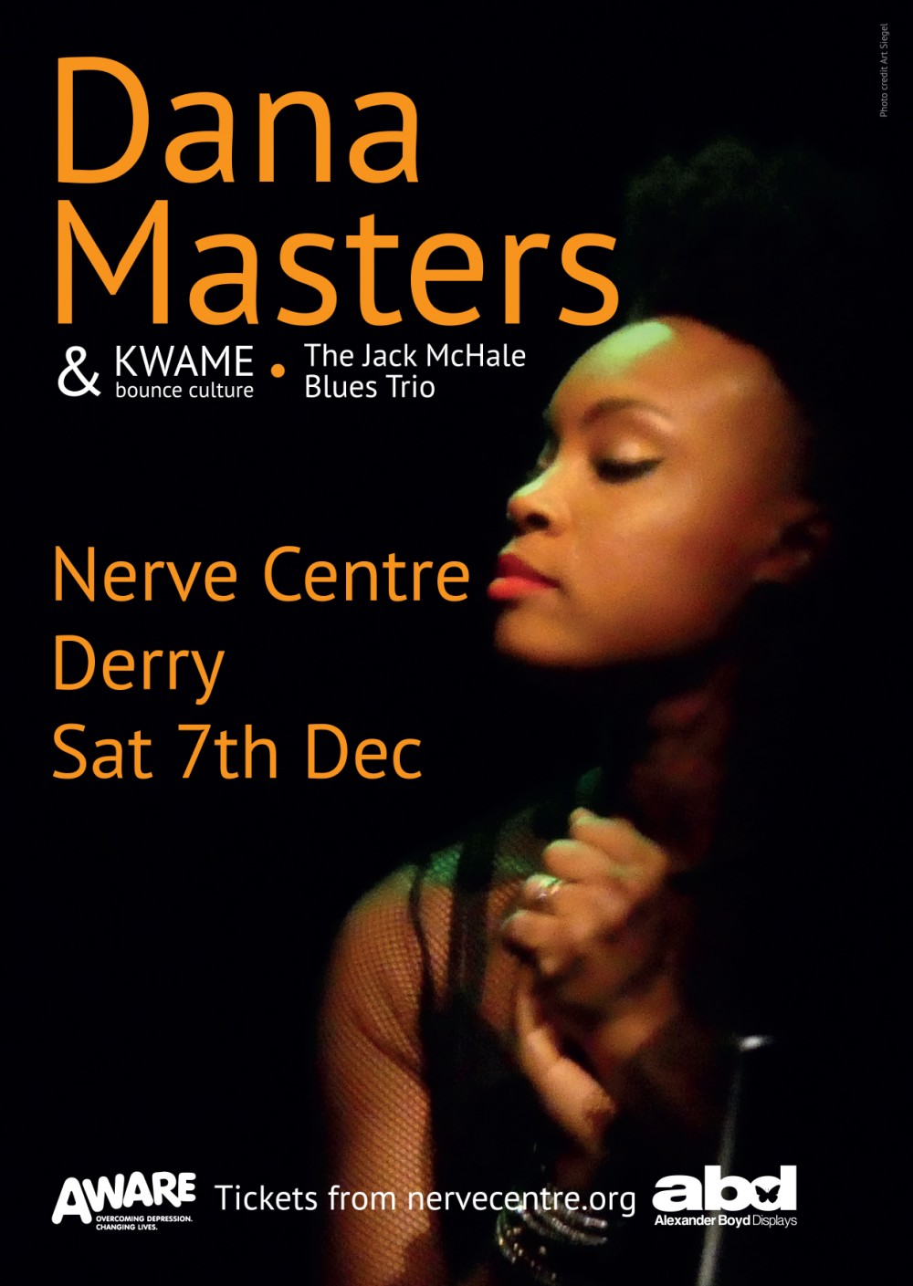 Nerve Centre host's vocalist Dana Masters in aid of AWARE