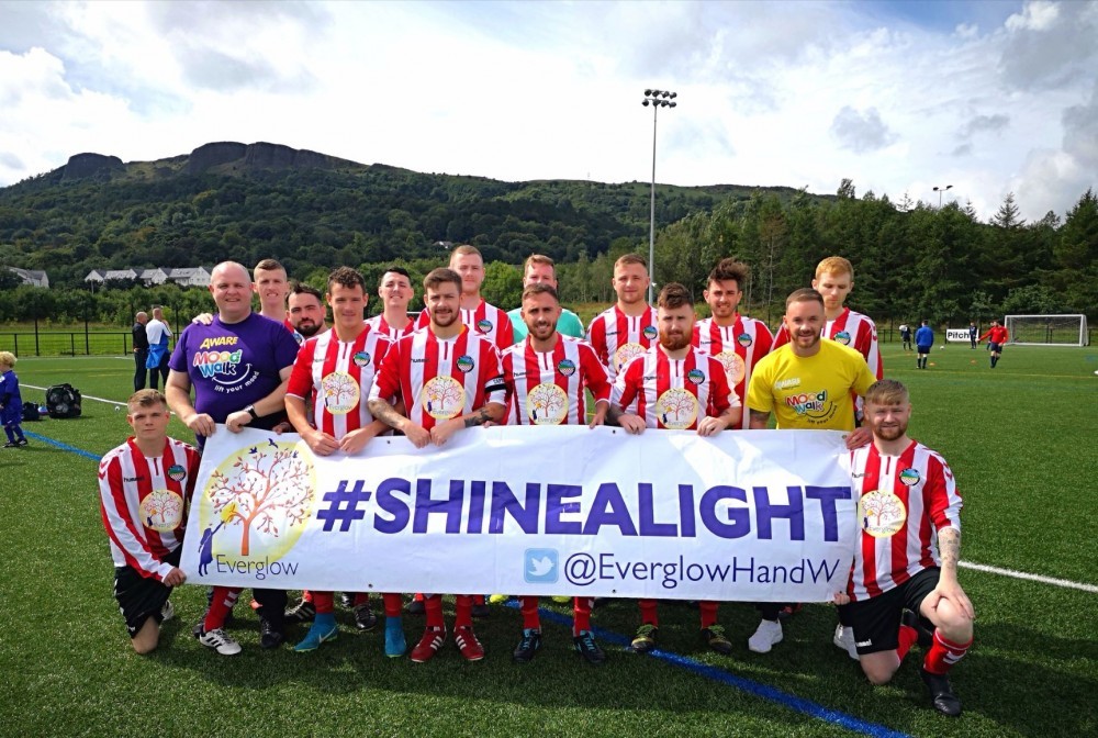 AWARE 'teams' up with North Belfast Football Clubs in a bid to promote positive mental health