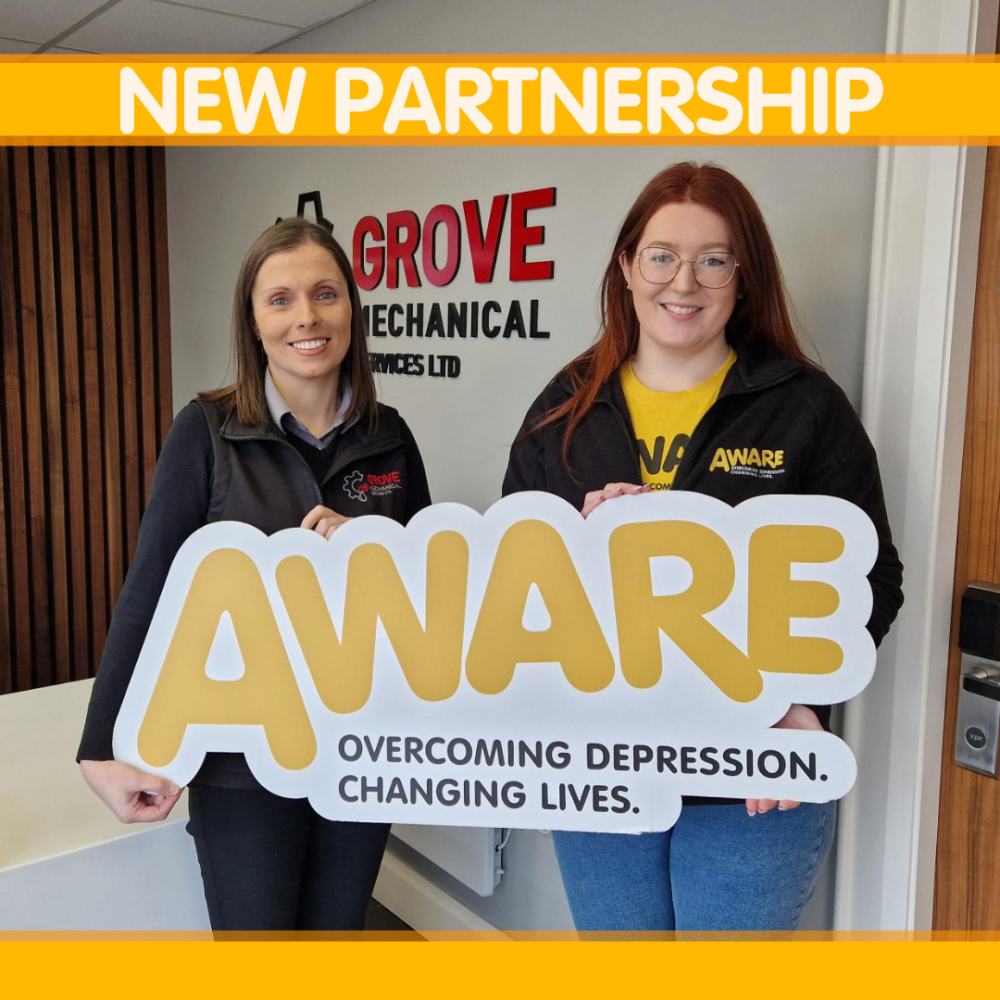 AWARE NI announce new partnership with Grove Mechanical Services