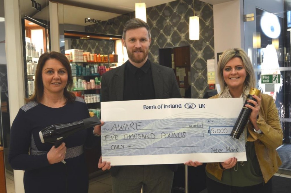Peter Mark Salons raise &pound;5000 for AWARE